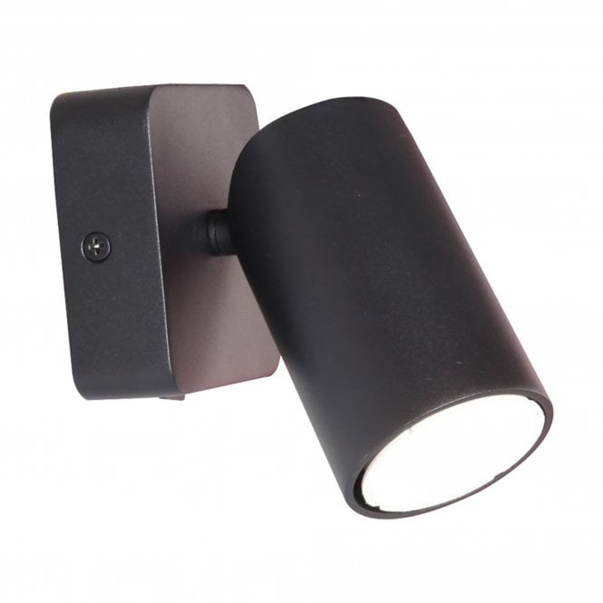 SAL single switched wall spotlight in black