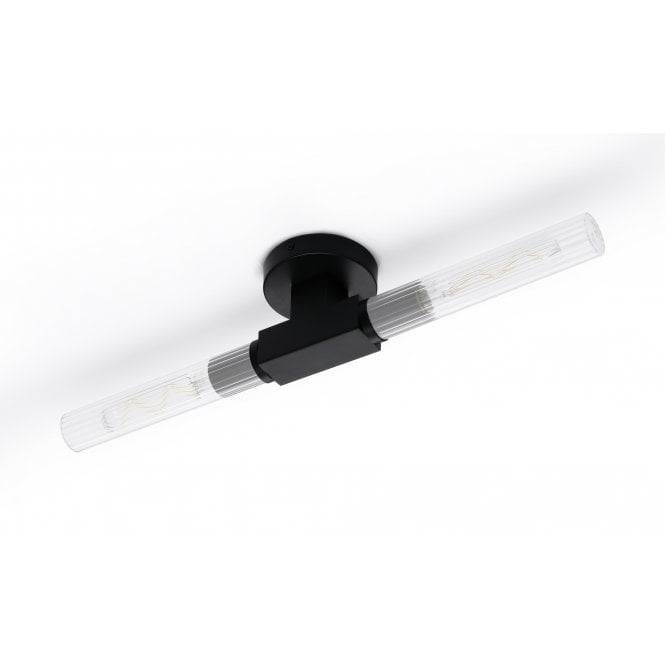 SALEEKA 2 Light Ceiling E27 IP44 Satin Black