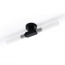 SALEEKA 2 Light Ceiling E27 IP44 Satin Black