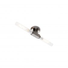 SALEEKA Flush Bathroom Ceiling Light | IP44 | Satin Nickel