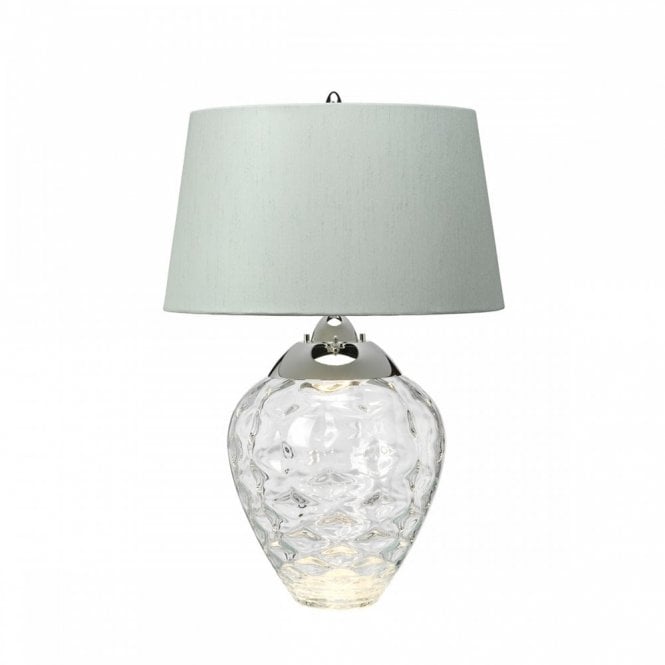 SAMARA Table Lamp in Clear Glass and Polished Nickel