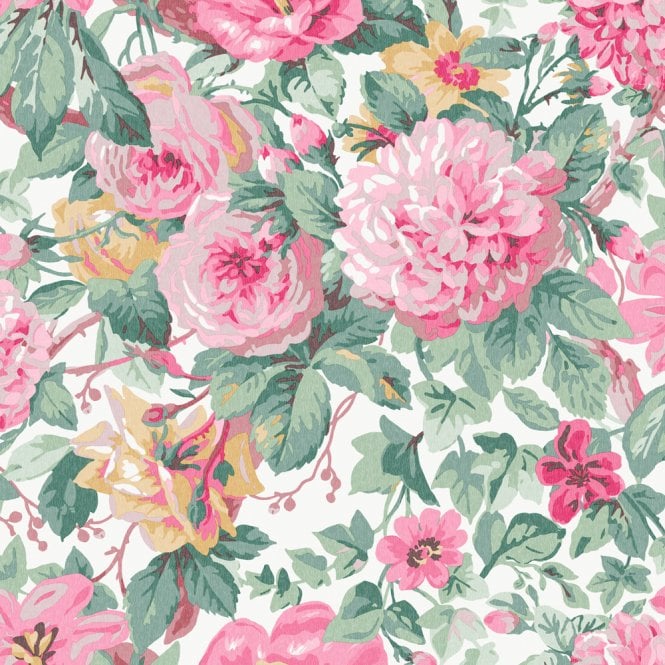 SAMPLE - AVELINE Rose pattern Wallpaper