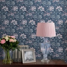 SAMPLE - PORTIA Pale Chalk Pink , Dusky Seaspray