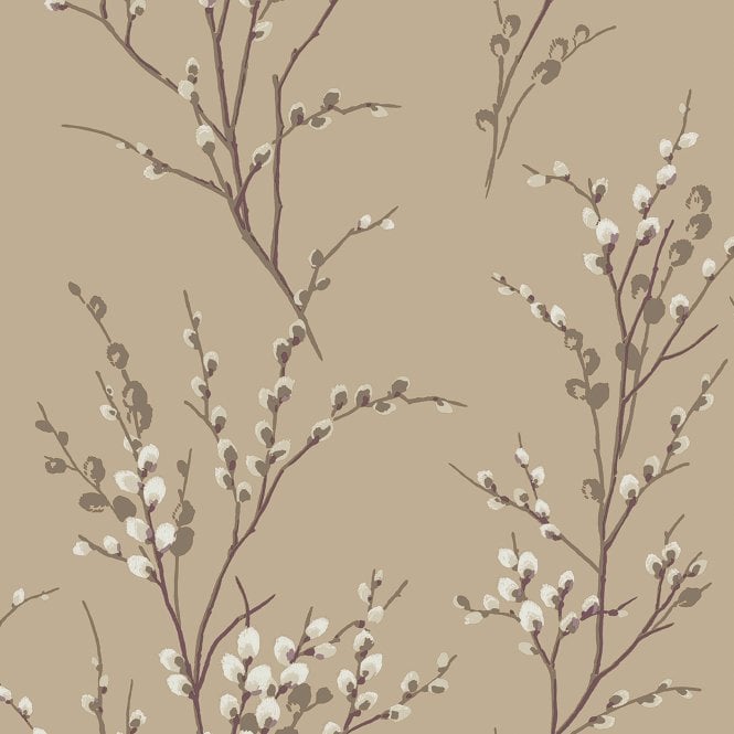 SAMPLE - PUSSY Willow in Dove Grey White, Natural, Grape