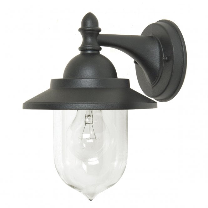 SANDOWN Black Outdoor Wall Lantern IP44
