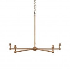Santiago 5 Light Pendant - Brushed Brass