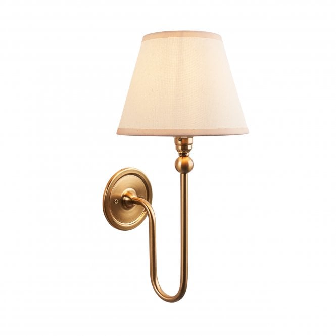 Santiago Wall Light with Ivy Shade in Vintage White