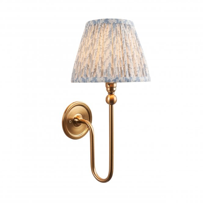 Santiago Wall Light with Leaf Shade in Blue