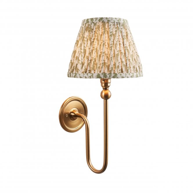 Santiago Wall Light with Leaf Shade in Green