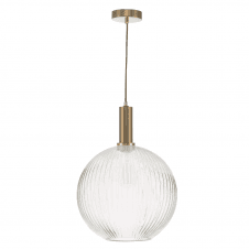 Bronze Suspension With ACCESSORIES Easy Fit Ceiling Shade Ribbed Round Glass Shade Return to Products Edit Product