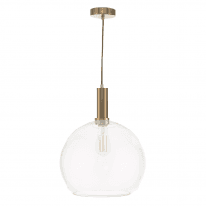 Bronze Suspension With ACCESSORY Easy Fit Ceiling Shade Open Round Glass Shade