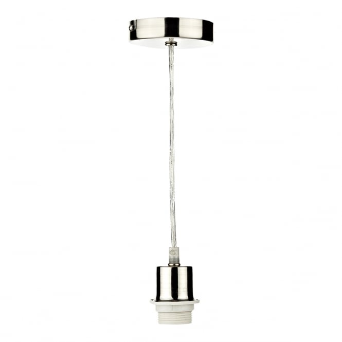 SATIN CHROME PENDANT SUSPENSION with clear cable