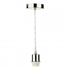 SATIN CHROME PENDANT SUSPENSION with clear cable