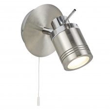 SATIN SILVER bathroom wall spotlight