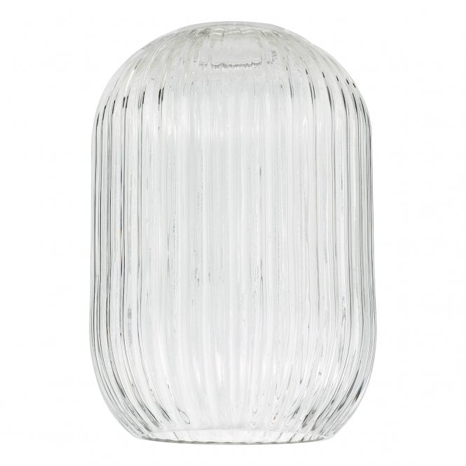 Sawyer Easy Fit Shade in Clear Ribbed Glass