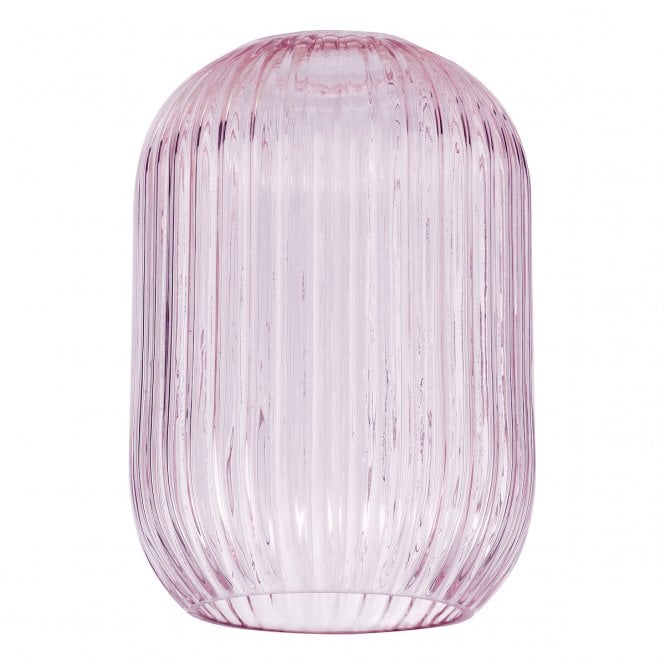 Sawyer Easy Fit Shade in Pink Ribbed Glass
