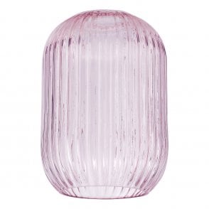 Sawyer Easy Fit Shade in Pink Ribbed Glass