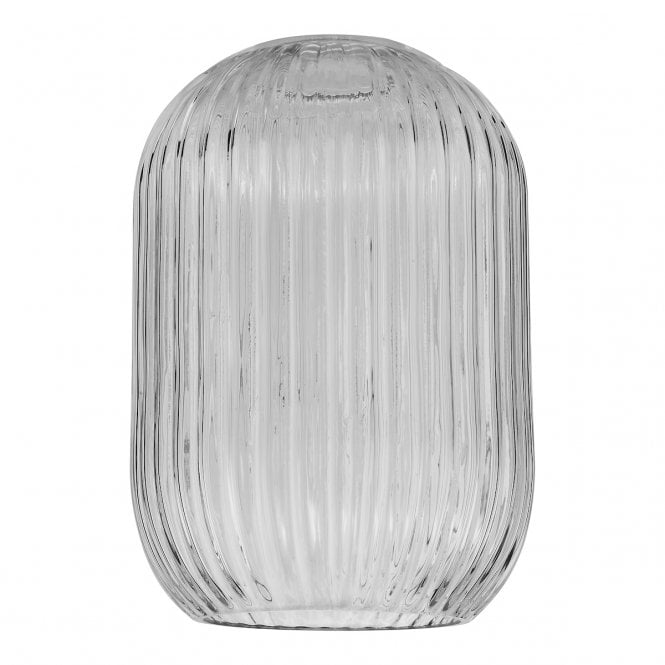 Sawyer Easy Fit Shade in Smoked Ribbed Glass