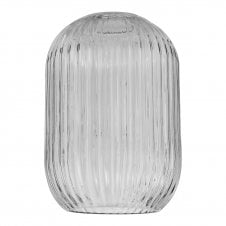 Sawyer Easy Fit Shade in Smoked Ribbed Glass