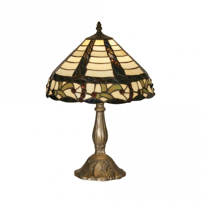 SAWYER Large Tiffany Table Lamp in Antique Brass