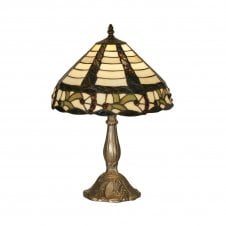 SAWYER Large Tiffany Table Lamp in Antique Brass