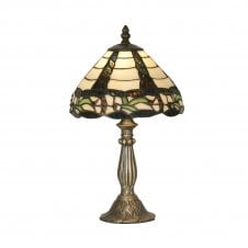 SAWYER Tiffany Table Lamp in Antique Brass