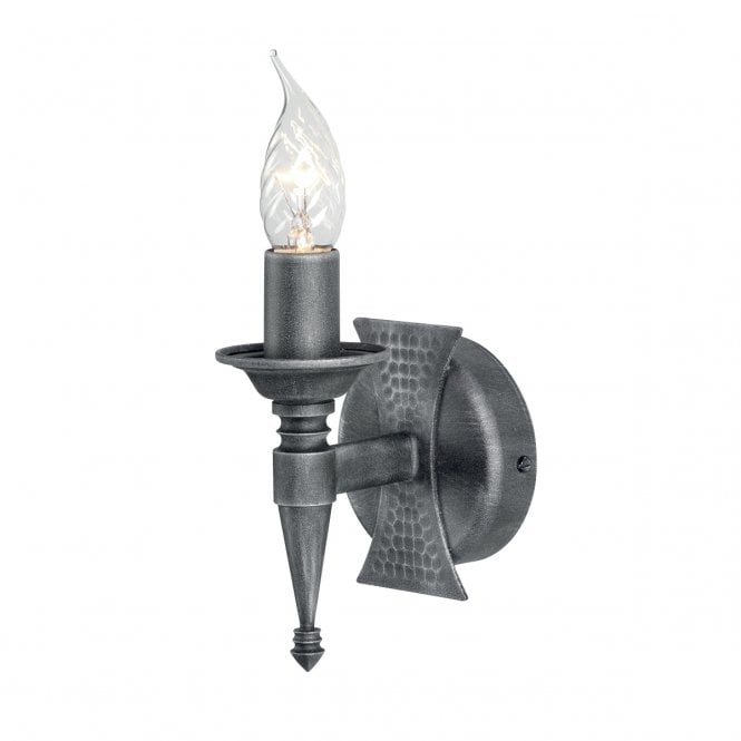 SAXON Medieval wrought iron single wall light
