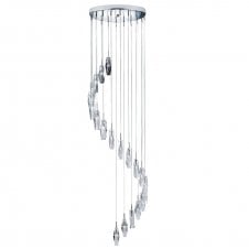 SCULPTURED ICE large circular drop high ceiling light