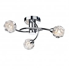 SEATTLE small double insulated chrome light for low ceilings