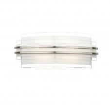 SECTOR double trim contemporary LED wall light (large)