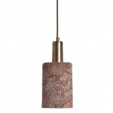 SENNA Ceramic Pendant Light 12Cm Red Iron Antique Brass