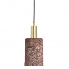 SENNA Ceramic Pendant Light 12Cm Red Iron Polished Brass