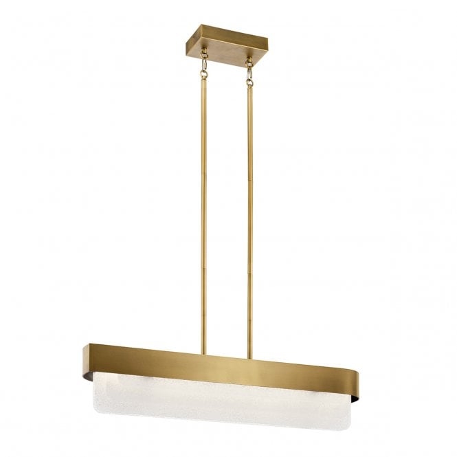 Serene LED Chandelier in Natural Brass