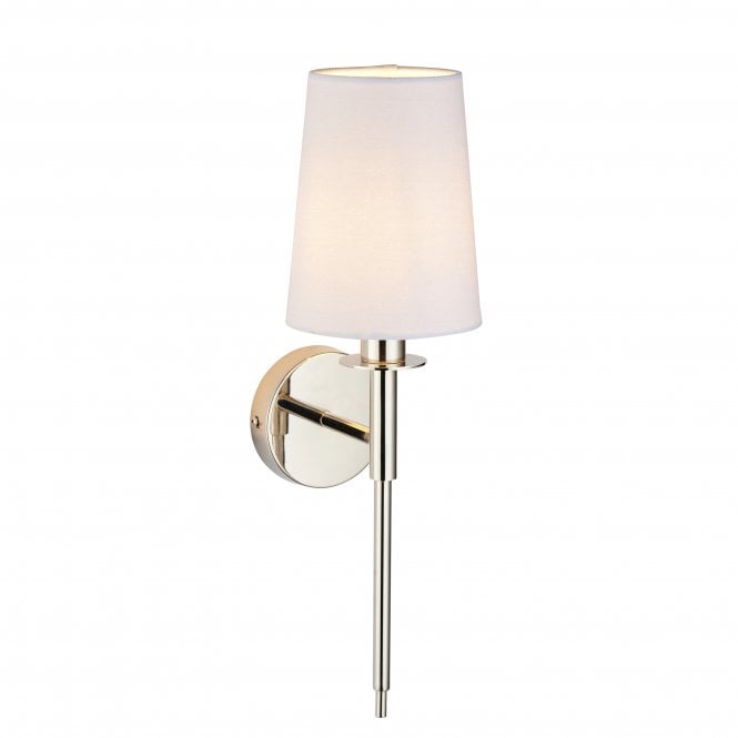 SERENE Wall light in Polished Nickel with White Shade