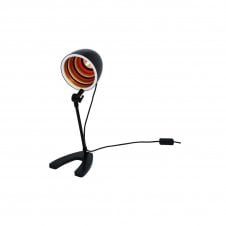 SERGEANT PEPPER table lamp in matte black with coloured stripe inner