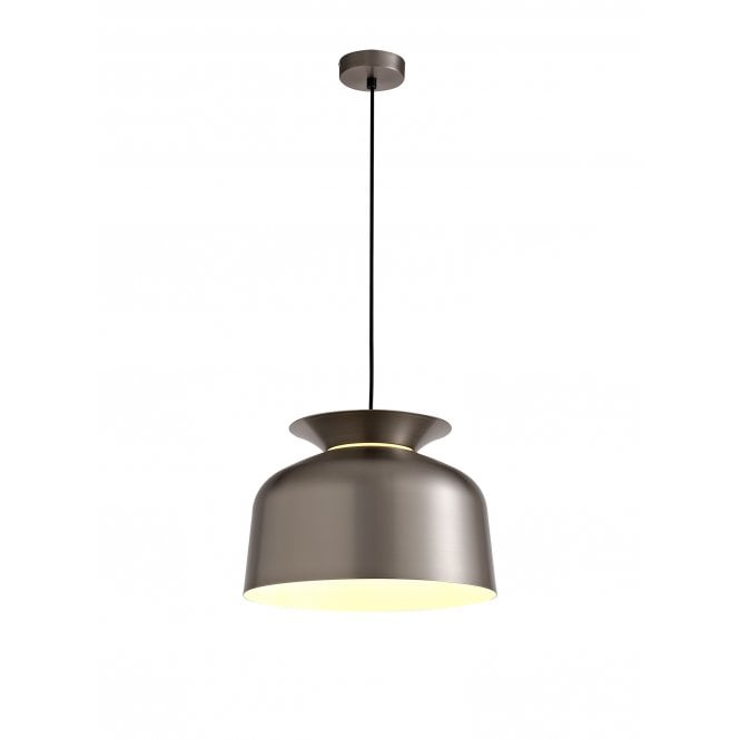 SERVER Satin Nickel Ceiling Pendant Midcentury Modern Styling