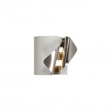 SERVIETTE Metal Two Tone LED Wall Light in White and Polished Chrome with 3 year warranty