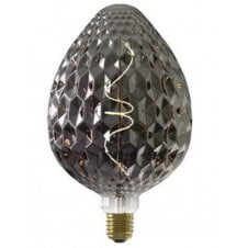 decorative LED light bulb in titanium finish