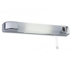 SHAVER LED contemporary polished chrome wall light with shaver socket