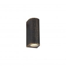 SHAY black and gold 2 light outdoor wall light