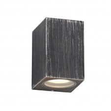 SHAY black and silver small squared outdoor wall light