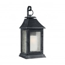 SHEPHERD extra large exterior wall lantern in weathered zinc