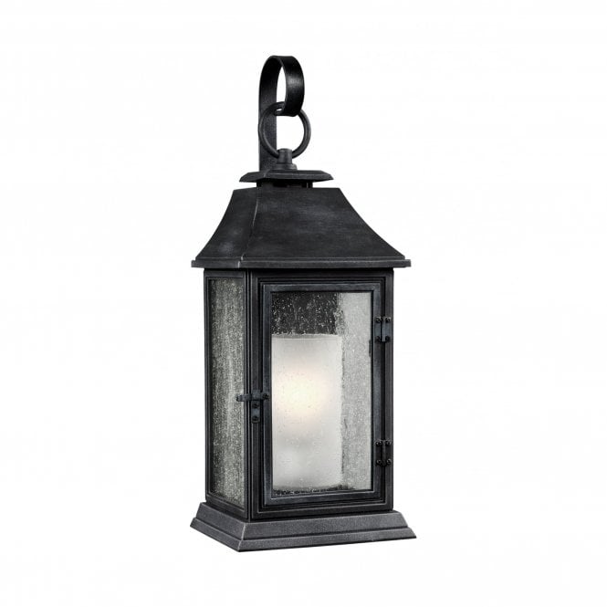 SHEPHERD large exterior wall lantern in weathered zinc