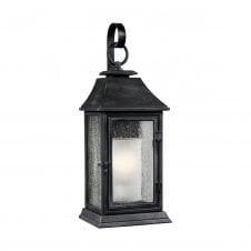 SHEPHERD large exterior wall lantern in weathered zinc