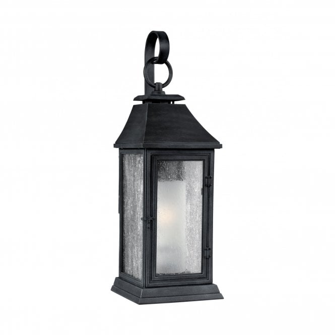 SHEPHERD medium exterior wall lantern in weathered zinc