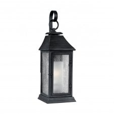 SHEPHERD medium exterior wall lantern in weathered zinc