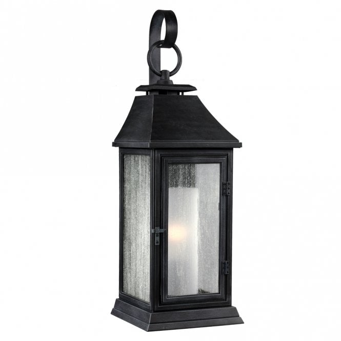 SHEPHERD small exterior wall lantern in weathered zinc