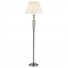 Floor Lamp complete with Shade Satin Chrome