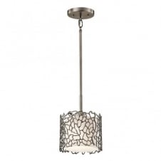coral pattern ceiling pendant light with glass diffuser