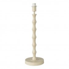 modern cream bamboo inspired table lamp base